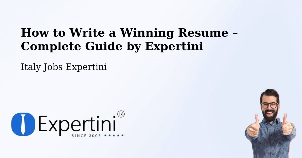 Resume Writing Guide for Job Seekers – Ome - Ome, Italy Jobs Expertini
